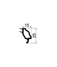 S358.37 Штапик для сп 24 мм